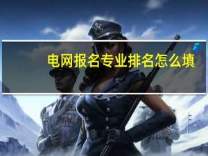 电网报名专业排名怎么填