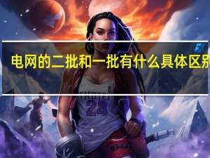 电网的二批和一批有什么具体区别啊！