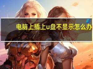 电脑上插上u盘不显示怎么办（u盘不显示怎么办）