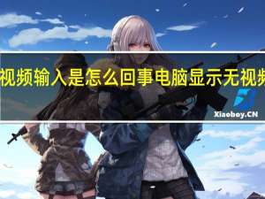电脑出现无视频输入是怎么回事 电脑显示无视频输入是怎么回事