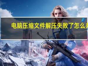 电脑压缩文件解压失败了怎么办