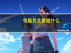 电脑员主要做什么