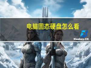 电脑固态硬盘怎么看