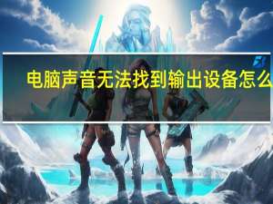 电脑声音无法找到输出设备怎么办（电脑声音）