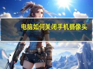 电脑如何关闭手机摄像头