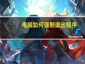 电脑如何强制退出程序