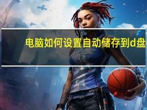 电脑如何设置自动储存到d盘