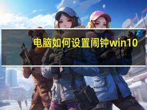 电脑如何设置闹钟win10（电脑如何设置闹钟）