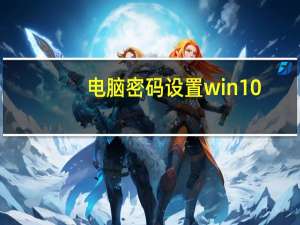 电脑密码设置win10（电脑密码设置）