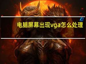 电脑屏幕出现vga怎么处理