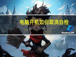 电脑开机如何取消自检（电脑开机自检怎么取消）
