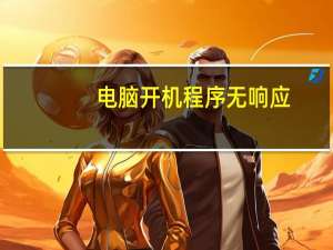 电脑开机程序无响应
