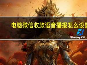 电脑微信收款语音播报怎么设置