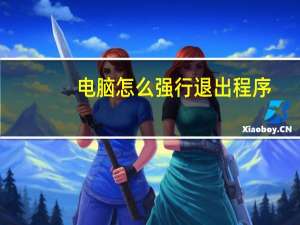 电脑怎么强行退出程序