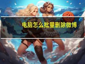 电脑怎么批量删除微博（批量删除微博）