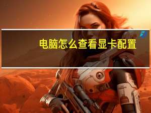 电脑怎么查看显卡配置（电脑怎么查看显卡）