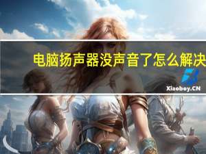 电脑扬声器没声音了怎么解决（电脑扬声器没声音）