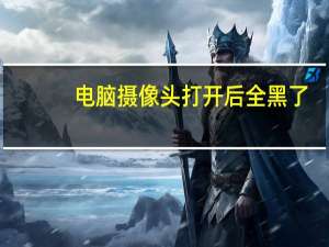 电脑摄像头打开后全黑了