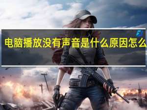 电脑播放没有声音是什么原因怎么解决（电脑播放没有声音是什么原因）