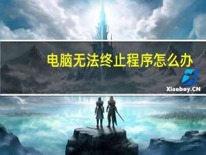 电脑无法终止程序怎么办