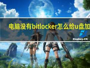 电脑没有bitlocker怎么给u盘加密（如何给移动硬盘设置密码）