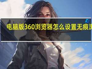 电脑版360浏览器怎么设置无痕浏览（360浏览器无痕浏览怎么设置）