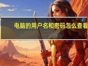 电脑的用户名和密码怎么查看