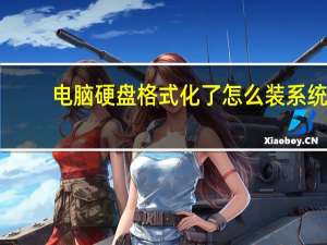 电脑硬盘格式化了怎么装系统（电脑硬盘格式化）