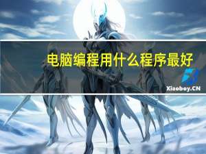 电脑编程用什么程序最好