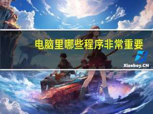 电脑里哪些程序非常重要