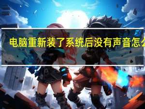 电脑重新装了系统后没有声音怎么办（电脑重新安装系统后没有声音怎么办）