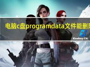 电脑c盘programdata文件能删除吗（电脑c盘里的Program Files里的文件那些可以删除）