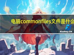 电脑common files文件是什么（common files是什么文件）
