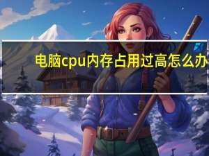 电脑cpu内存占用过高怎么办（内存占用过高怎么办）