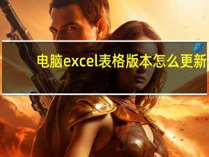 电脑excel表格版本怎么更新