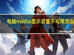电脑nvidia显示设置不可用怎么办