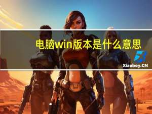 电脑win版本是什么意思