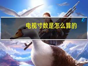 电视寸数是怎么算的