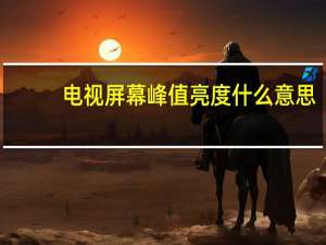 电视屏幕峰值亮度什么意思