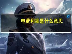 电费利率是什么意思