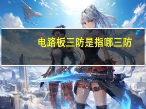 电路板三防是指哪三防