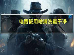 电路板用啥清洗最干净