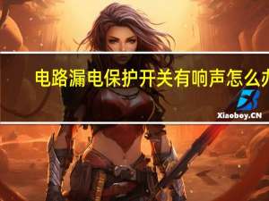 电路漏电保护开关有响声怎么办