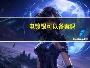 电镀银可以备案吗