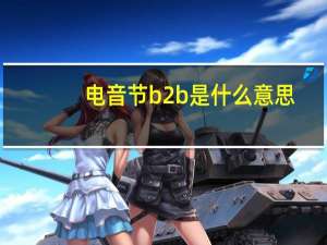 电音节b2b是什么意思
