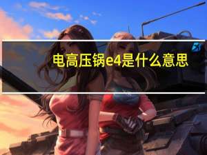 电高压锅e4是什么意思