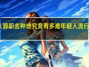 男人辞职去种地究竟有多难 年轻人流行辞职种地