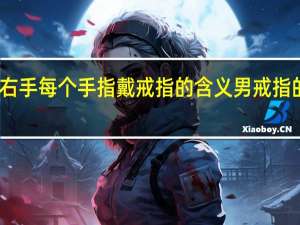 男士左右手每个手指戴戒指的含义 男戒指的戴法和意义