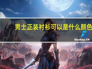 男士正装衬衫可以是什么颜色