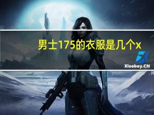 男士175的衣服是几个x